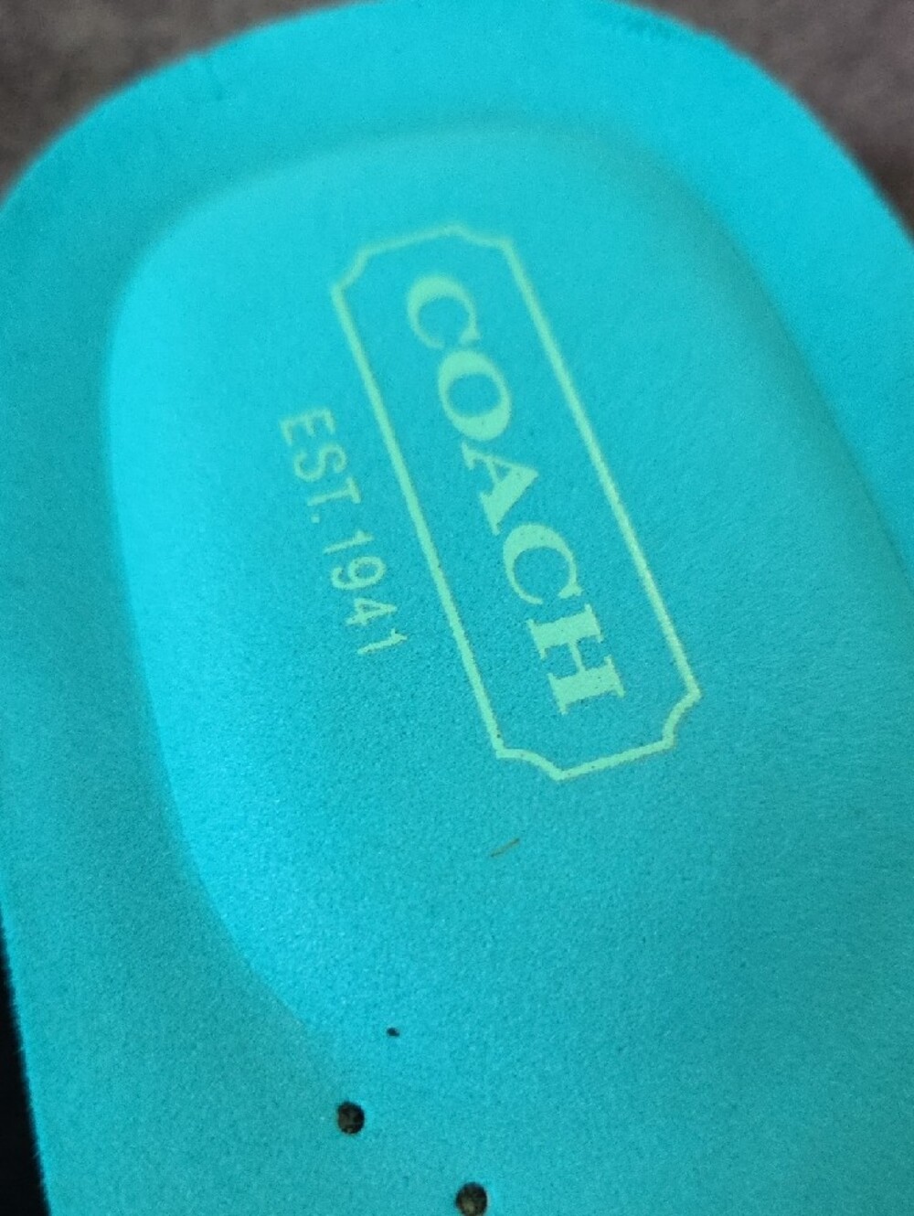 Coach Turquoise Signature Pattern Flip Flop Sandals - Picture 4 of 9
